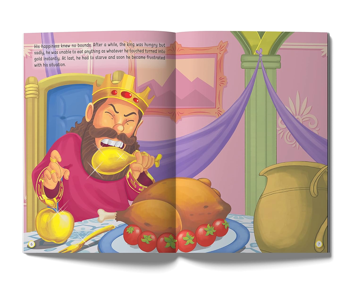 The Golden Touch of Midas - Illustrated Moral Story for Children - Image 3